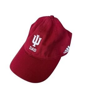Adidas Red University of Indiana Dad Hoosiers Colligate baseball Cap hat